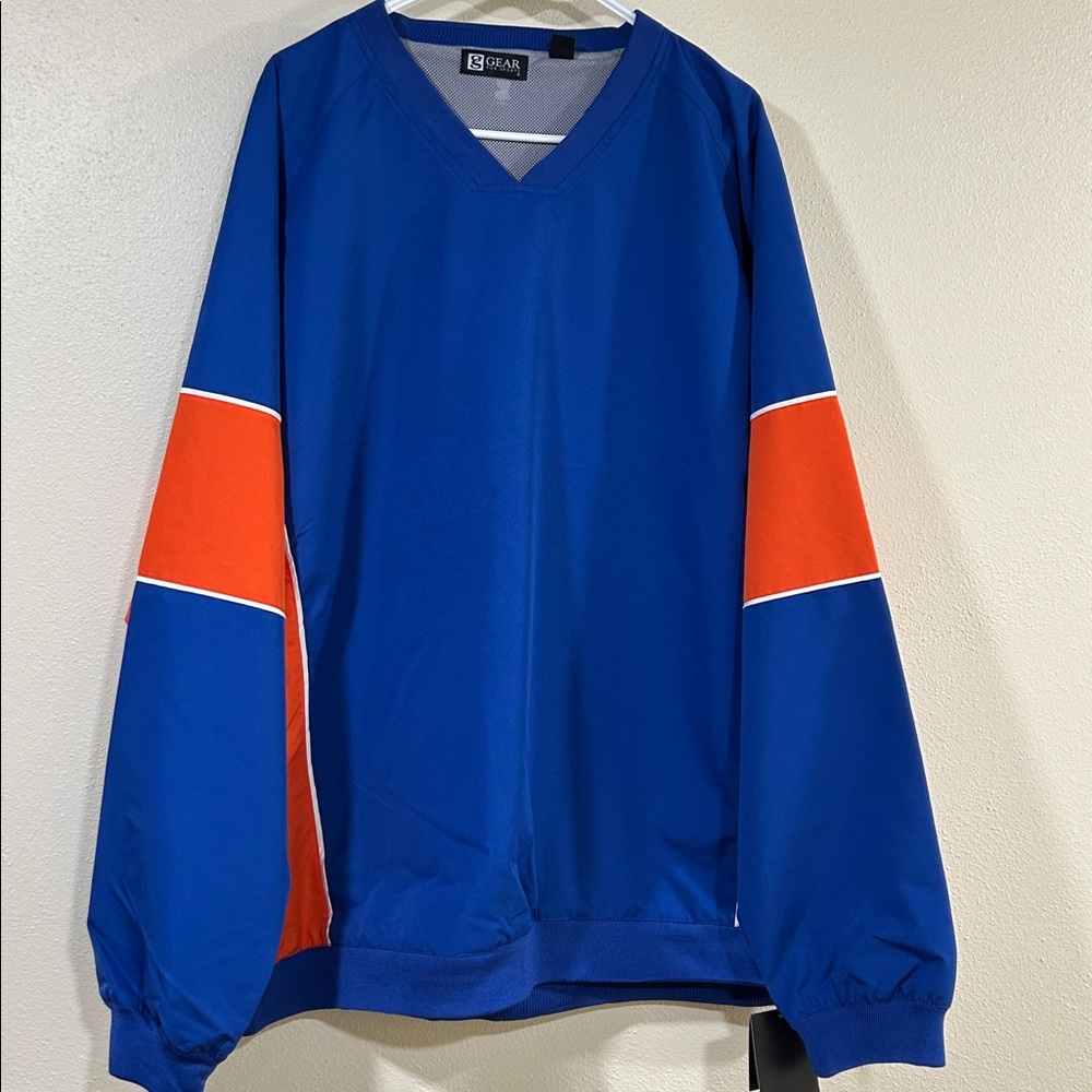 Gear For Sports Blue/Orange Pullover Shirt Jacket Various Sizes NWT